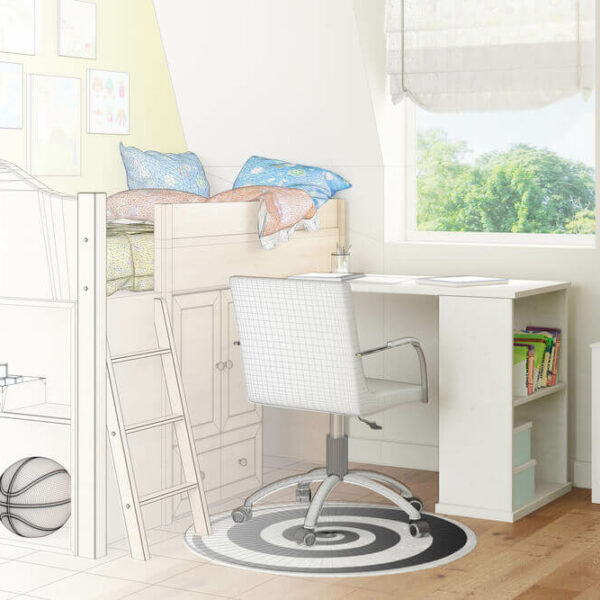 3D vizualizácia detskej izby Bratisalva Home Servis